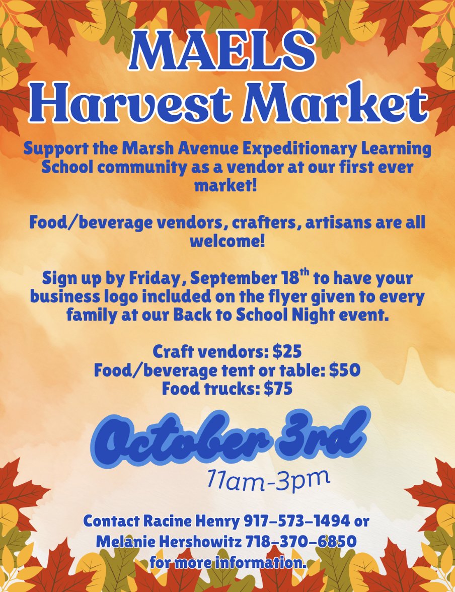 MAELS Harvest Market Flyer